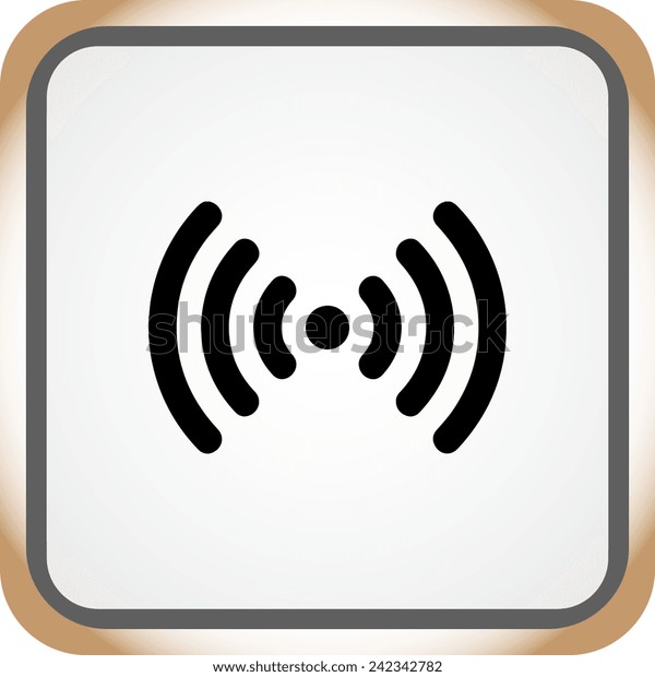 Wireless Sign Icon Vector Illustration Flat Stock Vector (Royalty Free ...
