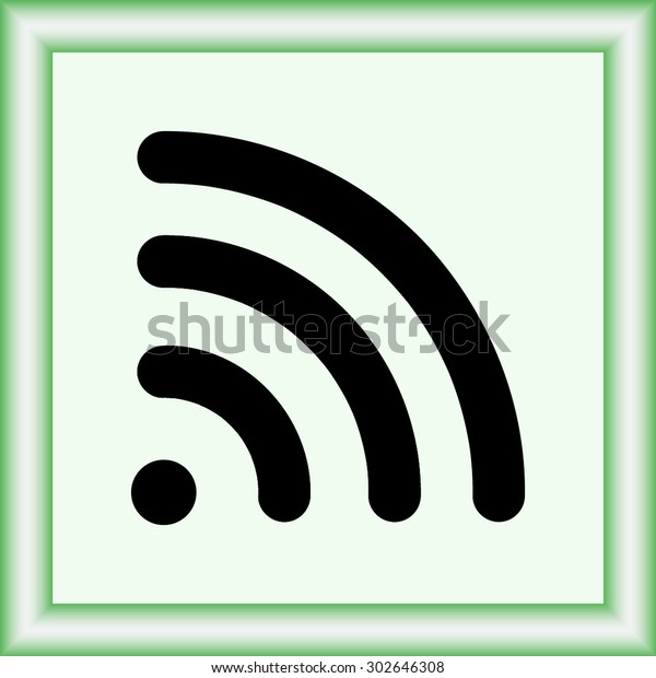 Wireless Sign Icon Vector Illustration Flat Stock Vector (Royalty Free ...