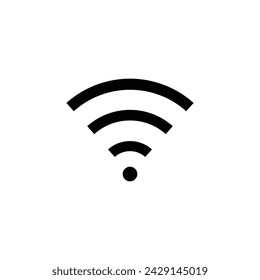 Wireless sign logo isolated on white background, Wireless sign, Wireless sign icon, vector illustration. wifi sign, flat vector graphic on isolated