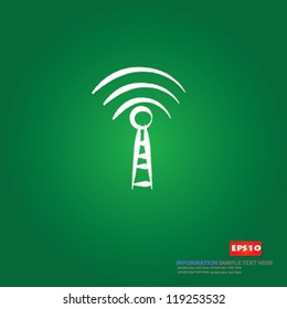 wireless sign on blackboard background,Vector