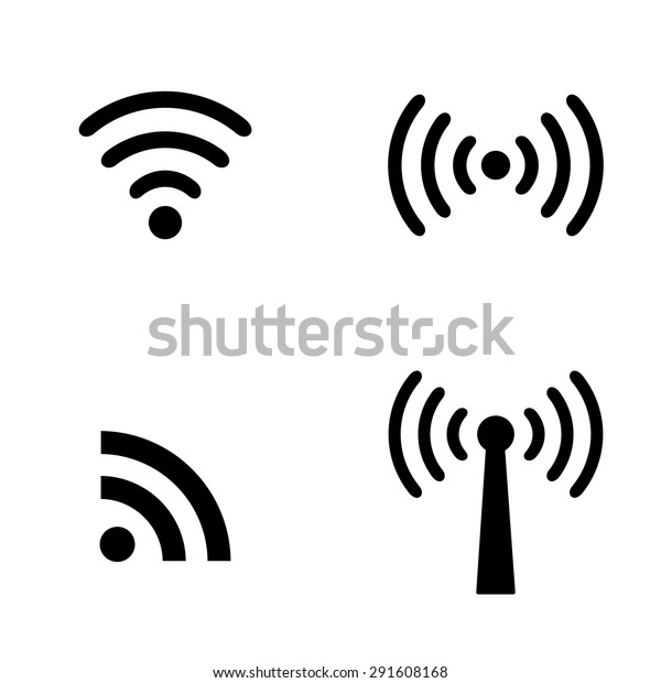 Wireless Sign Set Stock Vector (Royalty Free) 291608168