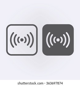 Wireless sign set . Vector illustration