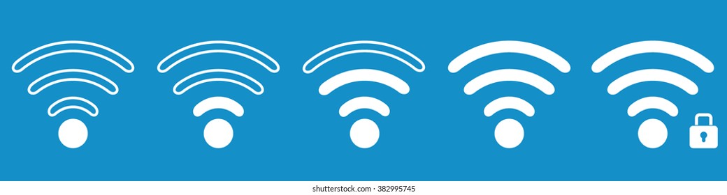 Wireless sign set . Vector illustration