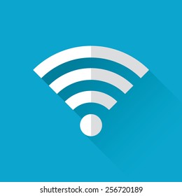 Wireless signal flat icon design