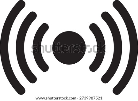Wireless signal hotspot icon for digital network connectivity wifi broadcasting and telecommunication waves