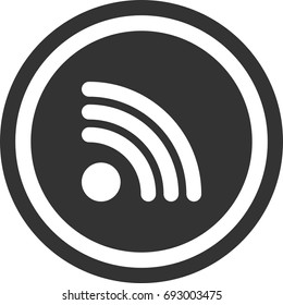 Wireless signal icon , circle sign design