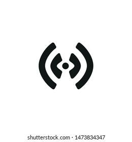 Wireless signal icon. Network connection symbol.