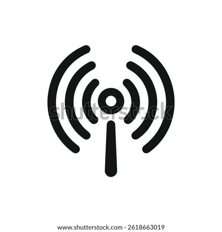 Wireless Signal Icon Representing Connectivity and Communication