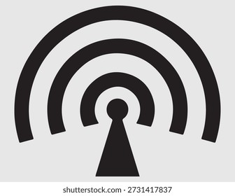 Ícone de sinal sem fio representando conectividade com a Internet