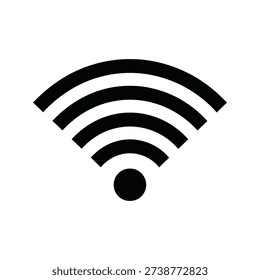 Wireless signal icon silhouette vector illustration isolated