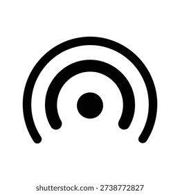 Wireless signal icon silhouette vector illustration isolated