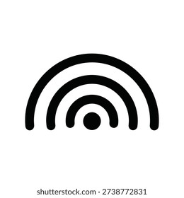Wireless signal icon silhouette vector illustration isolated