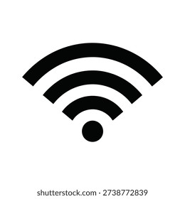 Wireless signal icon silhouette vector illustration isolated