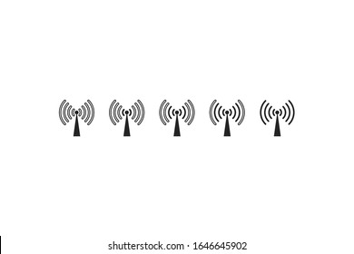 wireless signal Icon vector sign isolated for graphic and web design. wireless signal symbol template color editable on white background.