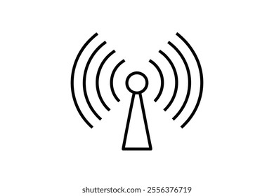 Wireless Signal line art vector design 