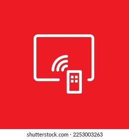 Wireless signal line icon. Graphic resource template, vector illustration.