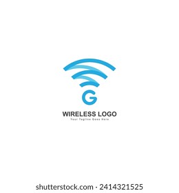 wireless signal logo design template wifi