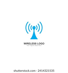 wireless signal logo design template wifi