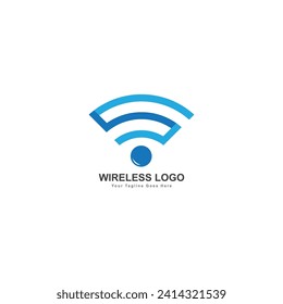 wireless signal logo design template wifi