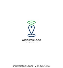 wireless signal logo design template wifi