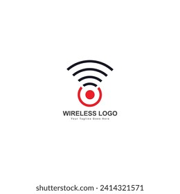 wireless signal logo design template wifi