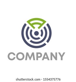 wireless signal logo A wifi vector design template