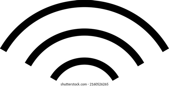 Ilustración vectorial de señal inalámbrica. Ilustración plana de diseño icónico de la señal inalámbrica, aislada en un fondo blanco.