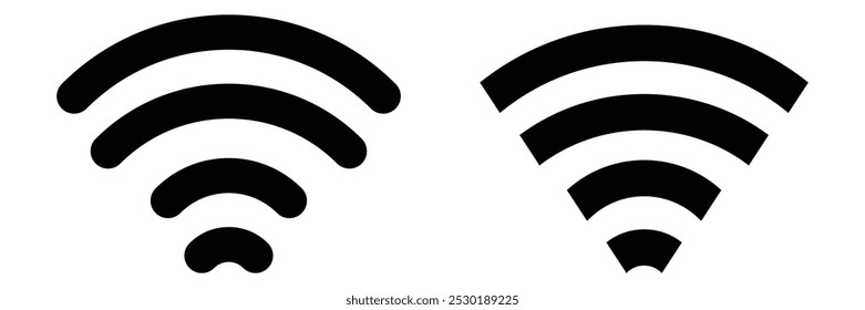 wireless signal vector isolated on white