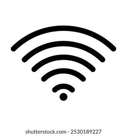 wireless signal vector isolated on white