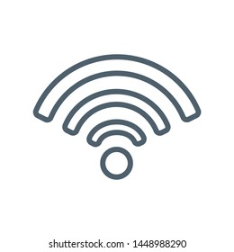 Wireless signal waves icon logo