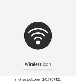 Wireless signal Wifi glyph icon,Transmitter sign vector graphics, a pictogram isolated on a white background. Suitable for Web Page, Mobile App, UI, UX and GUI design. eps 10.