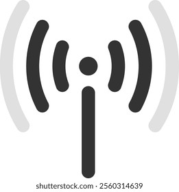 Wireless signals radiating from a communication tower, representing network connectivity and seamless data transmission within modern telecommunications and technology landscapes