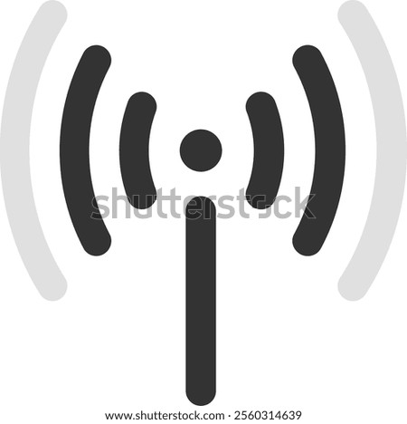 Wireless signals radiating from a communication tower, representing network connectivity and seamless data transmission within modern telecommunications and technology landscapes