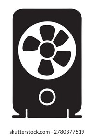 Wireless smart air purifier solid icon illustrating intelligent air cleaning systems and modern home workflow technology concepts efficiently