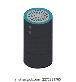 Wireless smart speaker isometric icon 3d vector illustration