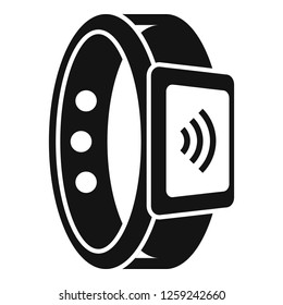 Wireless smartwatch pay icon. Simple illustration of wireless smartwatch pay vector icon for web design isolated on white background