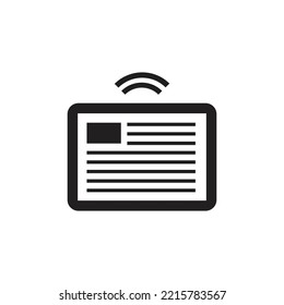 wireless speaker icon. symbol for wireless speaker device, wifi network speaker. black and white background isolated vector design. for markings on packaging boxes, packaging drawings, application des