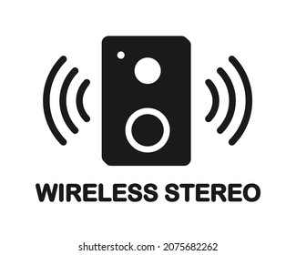 Wireless speaker, stereo. Illustration vector