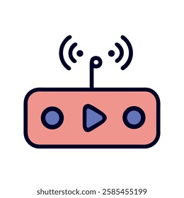 Wireless speaker tech gadget illustration