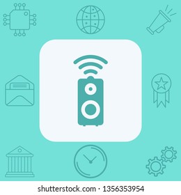 Wireless speaker vector icon sign symbol