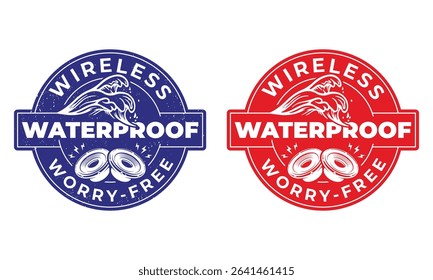 wireless speaker waterproof sticker design sea wave