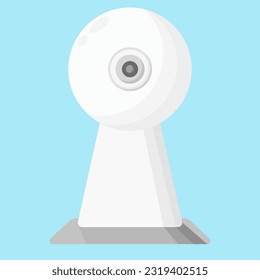 Wireless surveillance camera, smart device, CCTV Camera, Security camera in flat vector illustration design