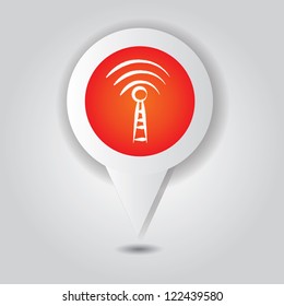 Wireless symbol,point area,Vector