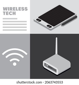 wireless tech tablet internet sign