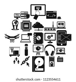 Wireless technologies icons set. Simple set of 25 wireless technologies vector icons for web isolated on white background