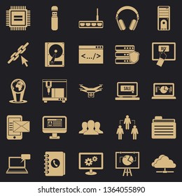 Wireless technologies icons set. Simple set of 25 wireless technologies vector icons for web for any design