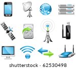 Wireless Technology and Global communication icons