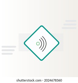wireless technology icon vector design
