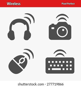 Wireless Technology Icons. Professional, pixel perfect icons optimized for both large and small resolutions. EPS 8 format. Designed at 32 x 32 pixels.