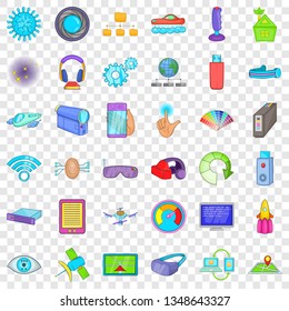 Wireless technology icons set. Cartoon style of 36 wireless technology vector icons for web for any design